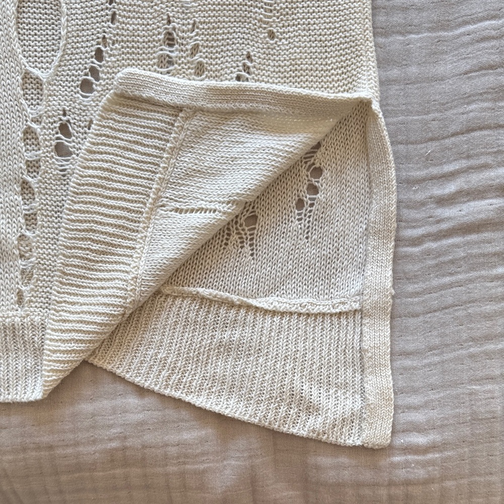 Helmut Lang Cream Sweater with Pointelle Holes - Picture 14 of 14